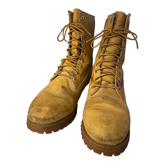Vintage Men\'s LL Bean Brown Insulated Leather Lace Up Work Boots Size 9W main image 6